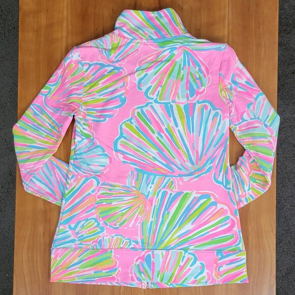 Lilly Pulitzer Reagan Pink Pout Shellabrate Full Zip Jacket - XS - Picture 8 of 12